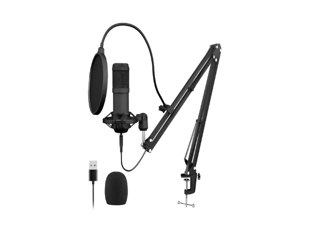 &u+ KIT DE MICROFONO CONDENSADOR CON BRAZO NOGA MIC-ST700